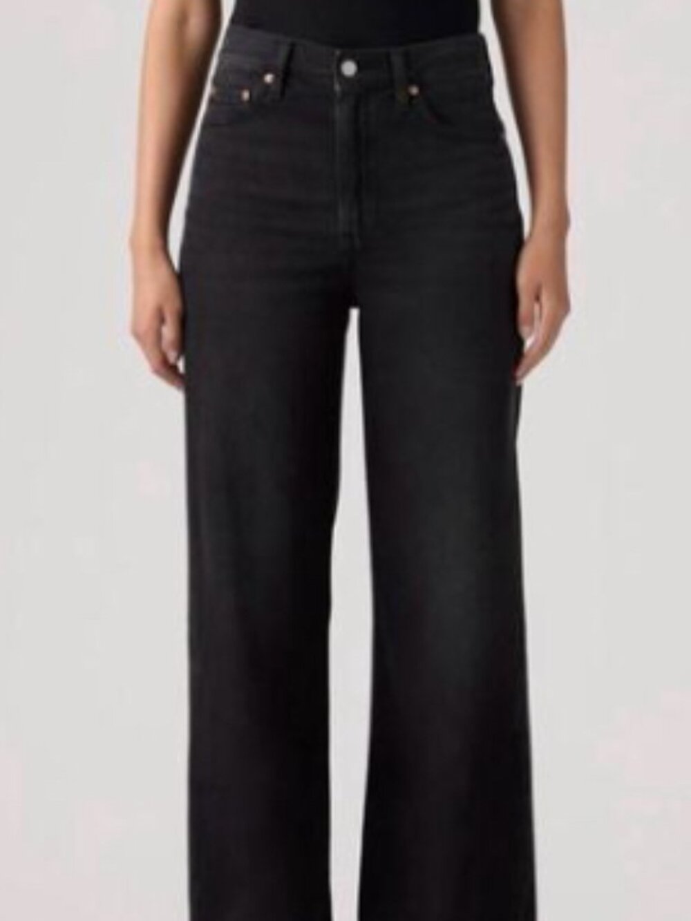 Levi’s Women’s Ribcage Wide-Leg Lightweight (Black) Jeans Size 28 *EUC